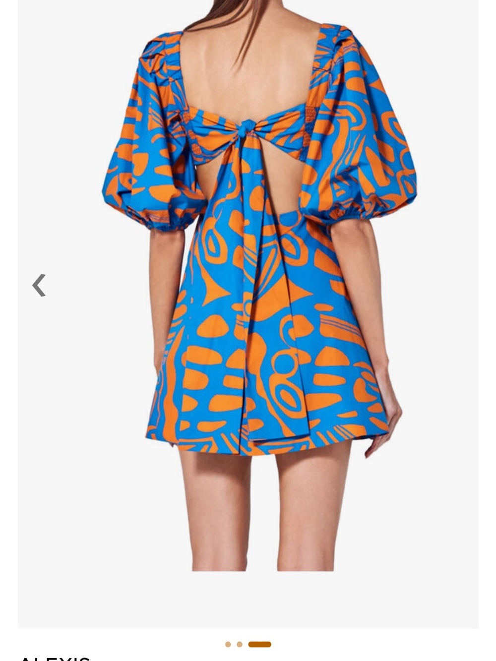Alexis Blue and Orange Abstract Mini Dress